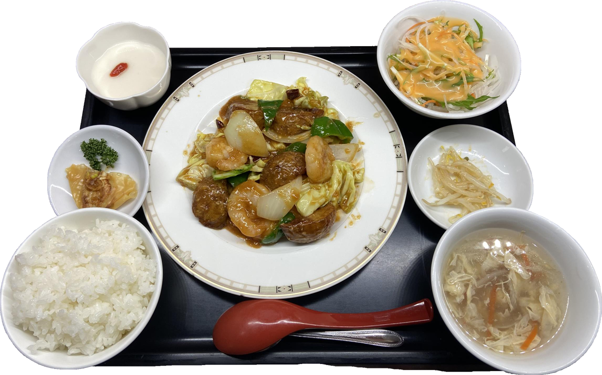 エビと旬野菜の甘味噌炒め