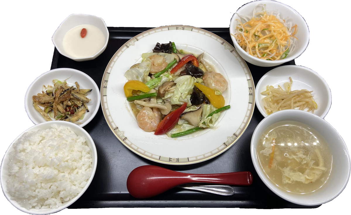 エビと野菜の塩ダレ炒め