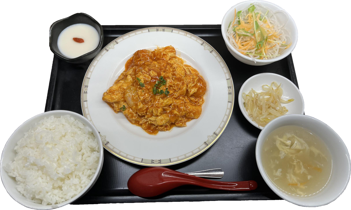 エビ玉チリ定食
