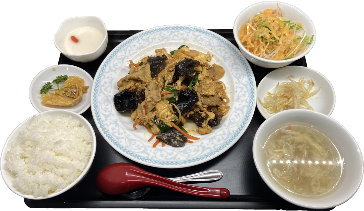 豚肉と玉子ときくらげの炒め