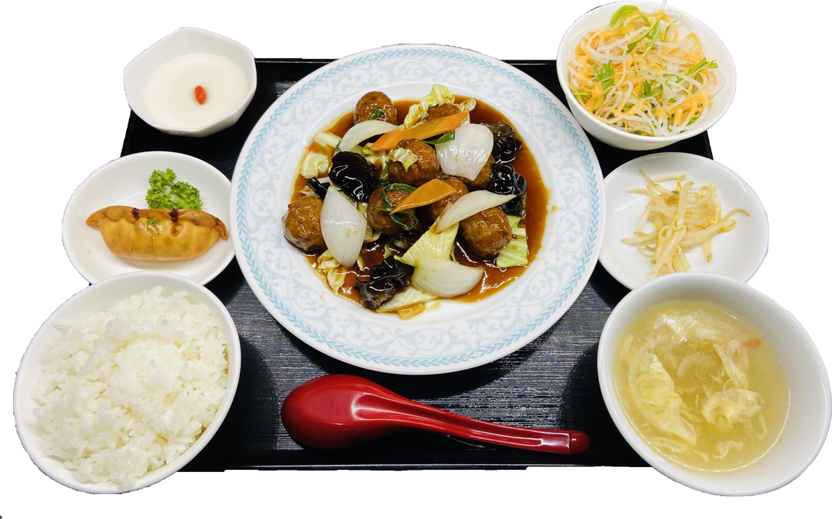 肉団子と野菜の黒酢スブタ